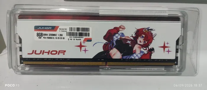 Memória RAM 3200Mhz 8gb DDR4 Juhor 