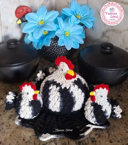 Galinha crochê