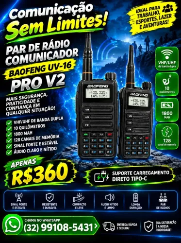 Par de Rádio Comunicador