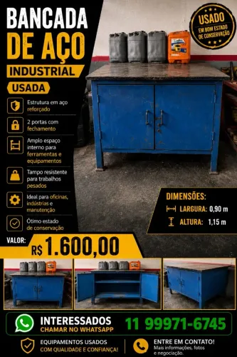 ARMARIOS E BANCADAS DE AÇO INDUSTRIAL