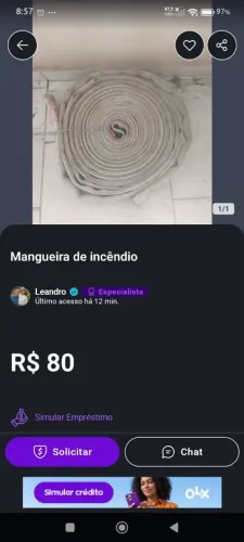 Mangueira de incêndio 