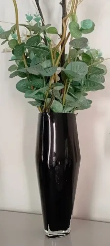 Vaso Vidro Preto 27cm