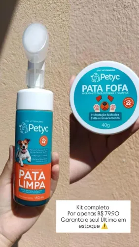 Pata limpa + hidratante para patinhas e focinhos