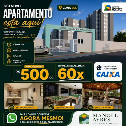 Apartamento para Venda em Teresina, Parque Sul, 2 dormitórios, 1 banheiro, 1 vaga
