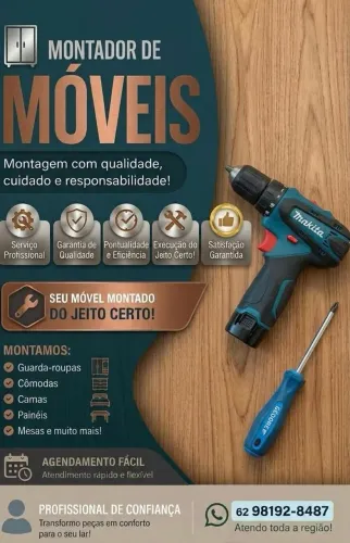 MONTADOR DE MÓVEIS PROFISSIONAL ANÁPOLIS