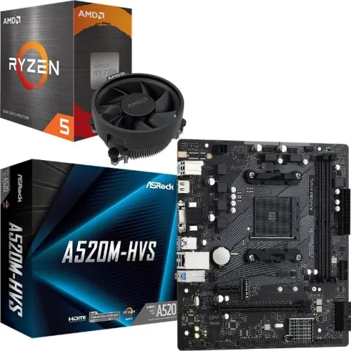 Kit Upgrade AMD Ryzen 5 5500 + Placa-mãe A520
