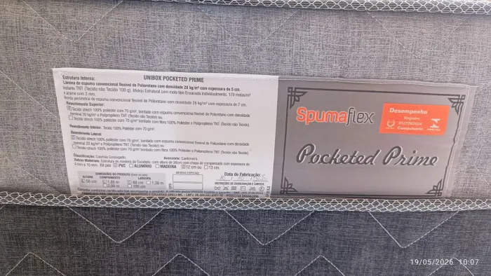 CAMA BOX SOLTEIRO SPUMAFLEX