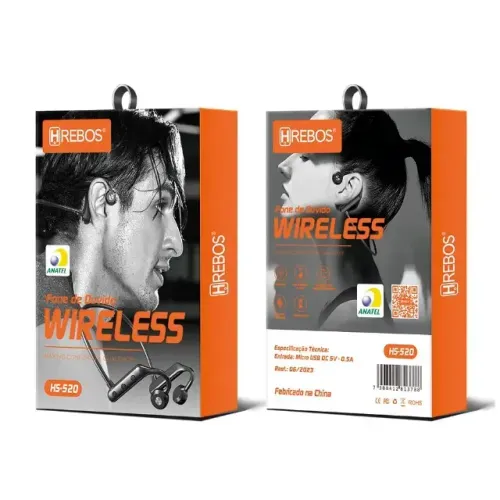 Fone De Ouvido Esportivo Sem Fio Hrebos Hs-520