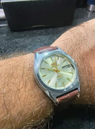 Relógio masculino Orient automático 3 stars revisado 