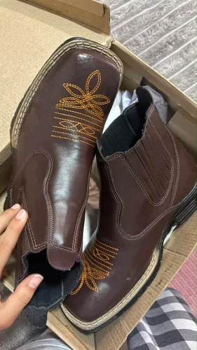 Bota masculino country cano curto conforto solado antiderrapante