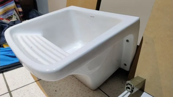 Tanque cerâmica branco Celite 47 litros