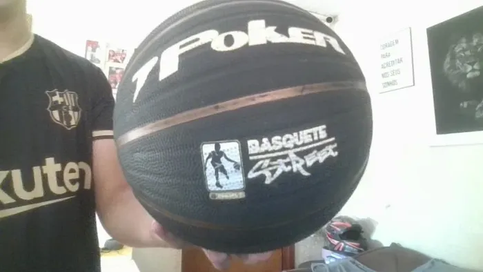 Bola de basquete 7poker preta tamanho oficial