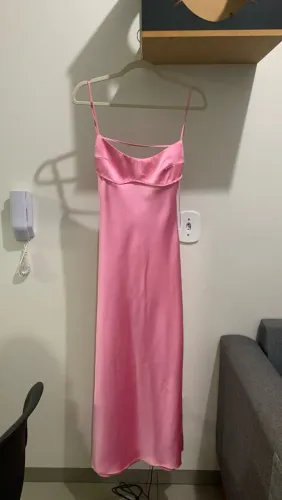 Vestido Midi Zara Rosa