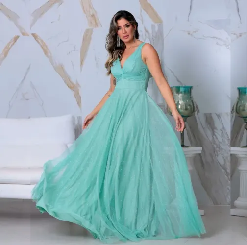 Vestido verde menta