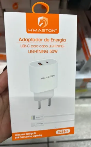 Carregador para iPhone 50w - Entrega Grátis