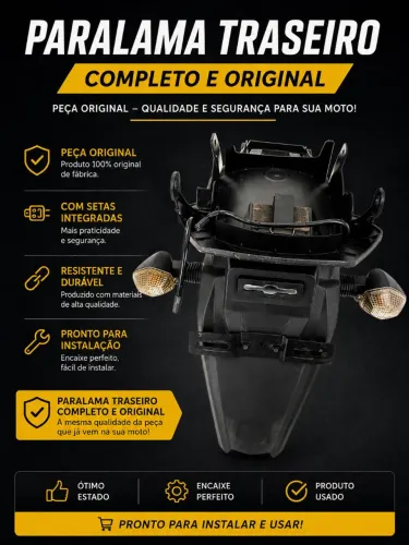 Para-Lama com suporte de placa e setas ORIGINAL Bandit