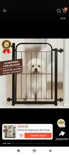Portão Pet . Não precisa furar parede 