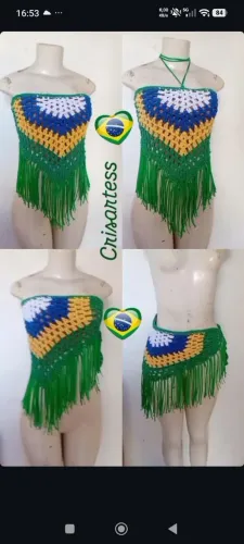 Cropped crochê 