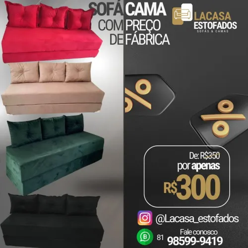 Sofá cama - Novo com  garantia de 90 dias 
