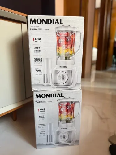 Liquidificador Mondial Turbo Inox L-1200W 220V Copo 3 Litros Novo Lacrado