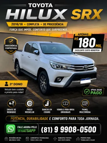 Toyota Hilux CD SRX 4X4 2.8 TDI 16V Diesel Aut. 2016