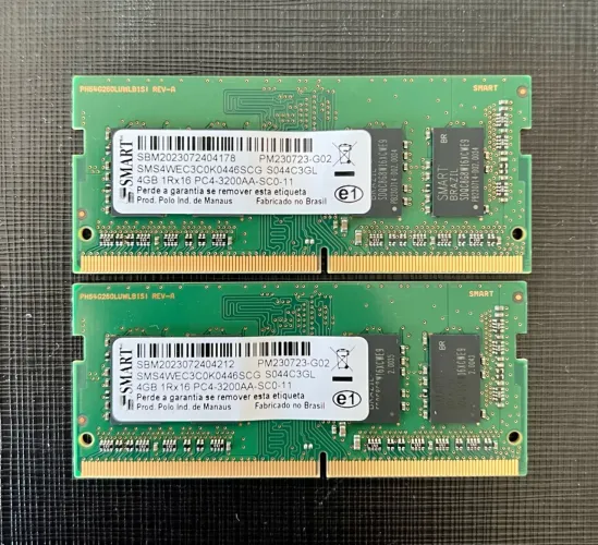 Memória RAM de Notebook 8GB (2x4GB) DDR4 3200mhz