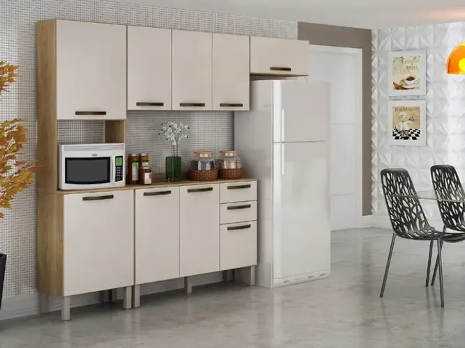 Cozinha Completa Valência com Aéreo Triplo 4 peças OFERTA l4