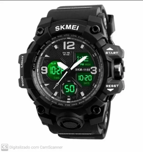 Relógio Digital e Analógico Skmei a prova d'água com LED militar