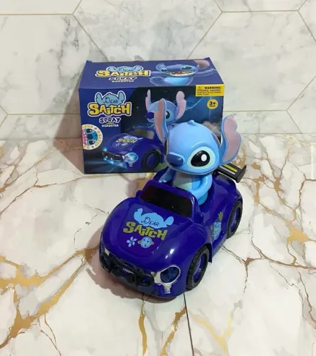 Stitch no carrinho ANDA, TOCA MÚSICA E ACENDE