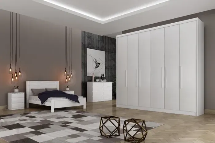 Roupeiro 6 Portas 8 Gavetas 100%MDF Santorini t43