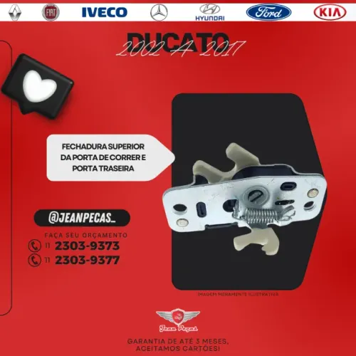 fechadura porta de correr superior traseira - ducato