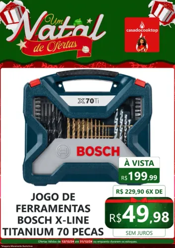 JOGO DE FERRAMENTAS BOSCH X-LINE TITANIUM 70 PECAS
