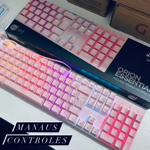 Teclado Mecânico Gamer Rosa Switch YHBLUE
