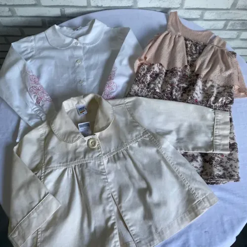 Kit Infantil Casaquinho Palomino + Camisa Branca Miquerita + Macaquinho Marisa Tamanho 6