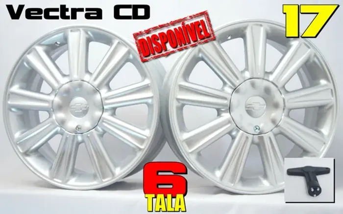 Roda aro 17 Chevrolet Vectra Cd prata jogo novo