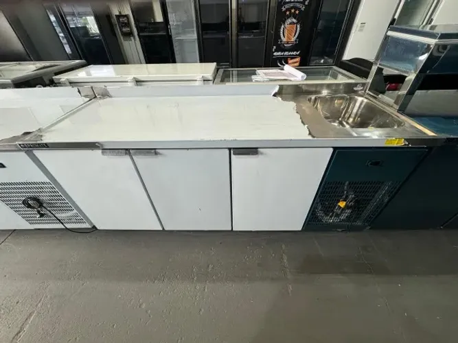 Balcão De Serviço Inox Refrigerado 2m Com Cuba funda novo com garantia 