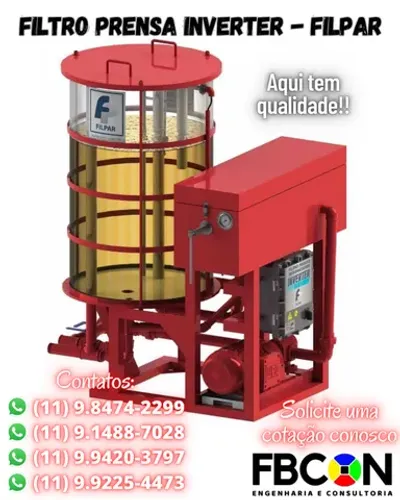 Filtro prensa para óleo Diesel Filpar 