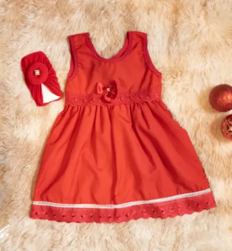 VESTIDO VERMELHO + TURBANTE