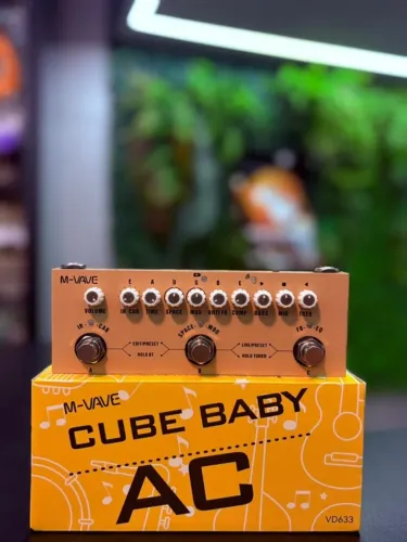 Pedaleira De Efeitos Para Violao - M-vave VD633 Cube Baby AC