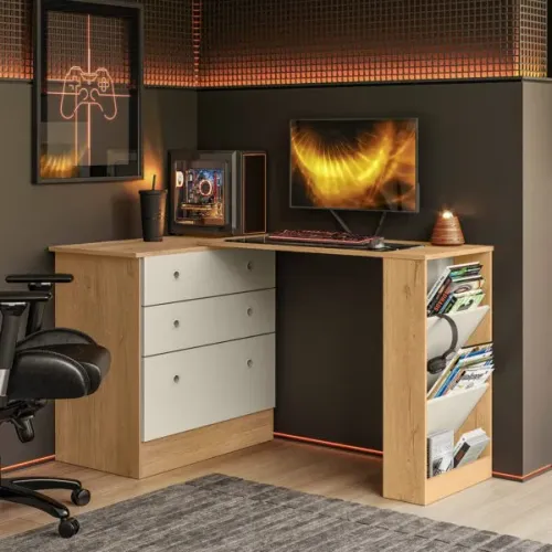 Cômoda c/Mesa Giratória Gamer 4840