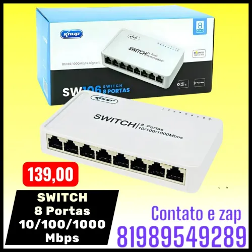 Hub Switch Knup de 8 portas Gigabit  KP-SW106 