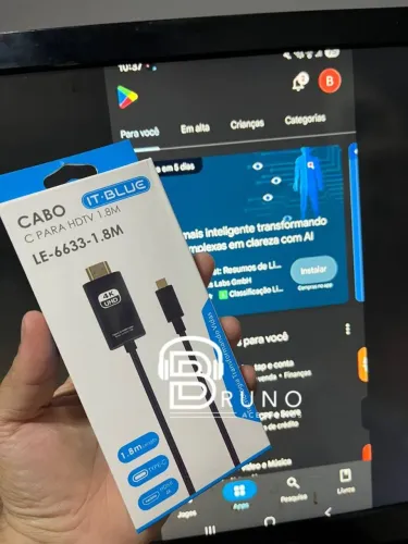 Cabo Adaptador USB-C para HDMI - Vídeo Full HD 