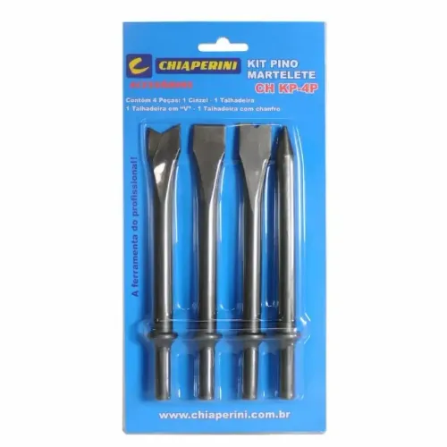 JOGO DE PONTEIRAS P/MARTELETE PNEUMATICO CHIAPERINI C/4PCS CH KP-4P