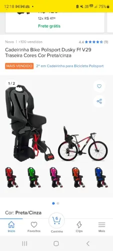 Cadeira confortavel para bike