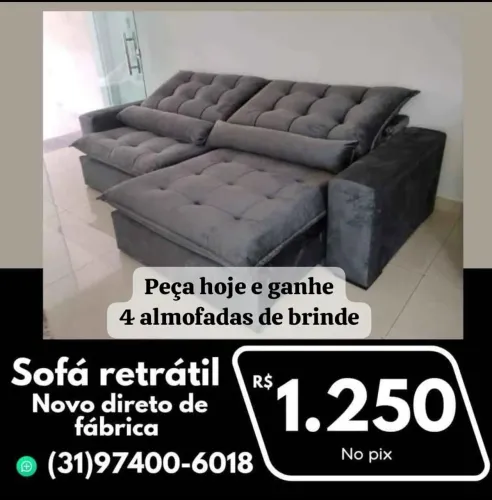 SOFÁ RETRÁTIL E RECLINÁVEL A PREÇO DE CUSTO 