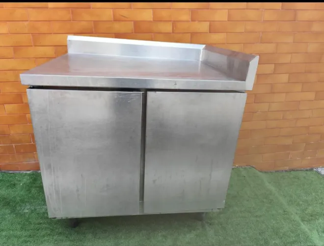 Mesa balcão seco inox