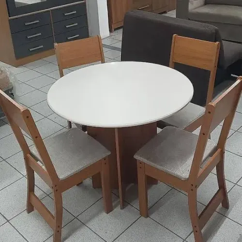 Mesa de Jantar redonda 4 cadeiras Alice /ENTREGA HOJE !!! FRETE GRÁTIS