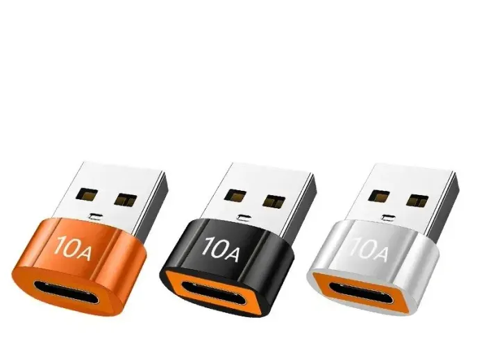 Adaptador Otg usb 3.0 para tipo C 10A carregamento rápido e transferência de dados