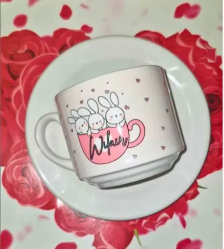 Xicara personalizada c/pires