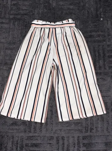 Calça pantalona listrada 